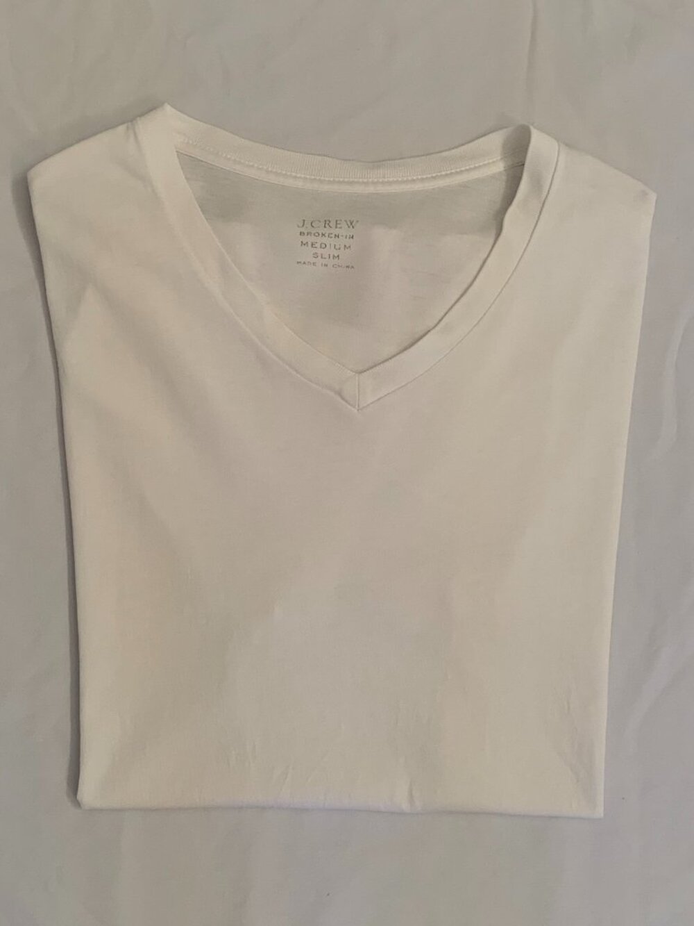 J. Crew white v-neck t-shirt